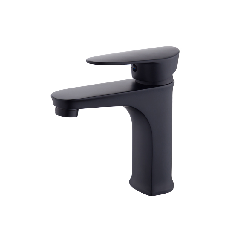 All Black Single Hole Basin Faucet