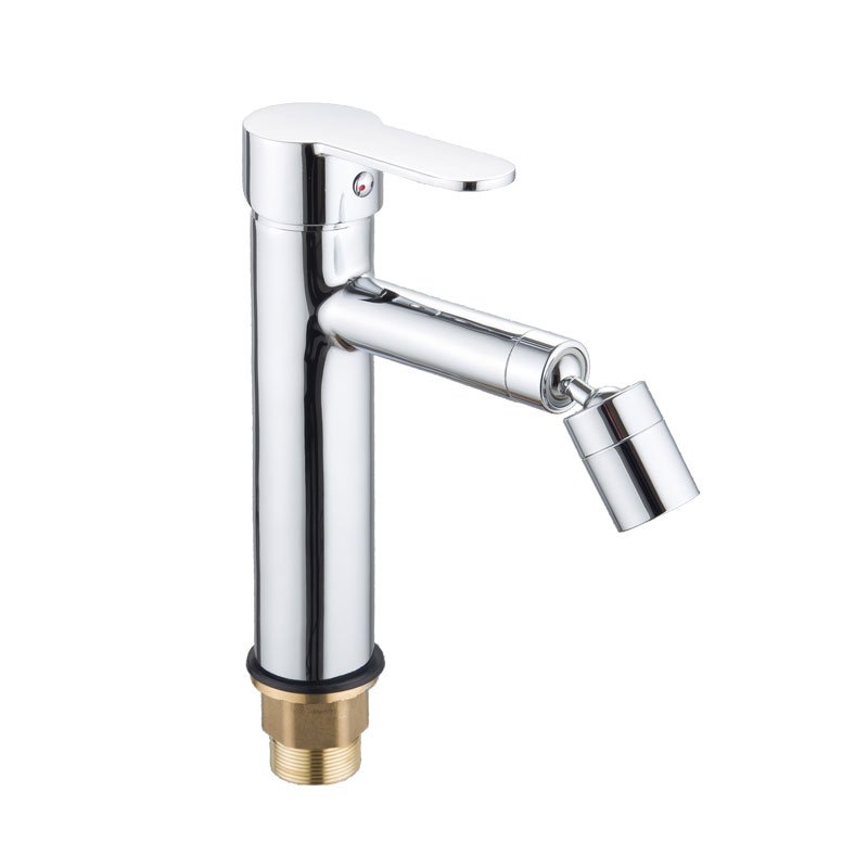 Single Hole Basin Faucet With Universal Mouth