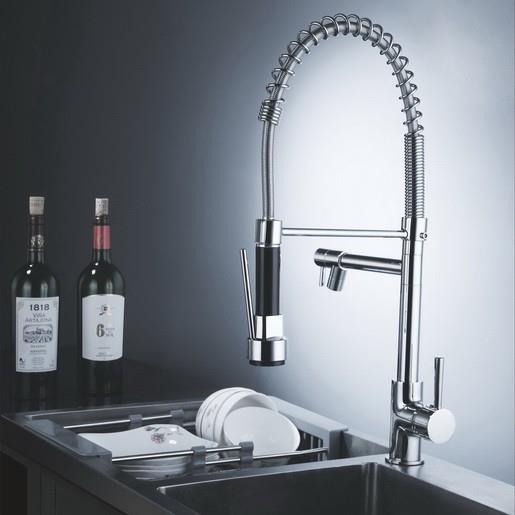 Brass Spring Kitchen Faucet